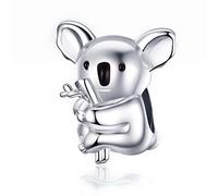 Qings Koala Charms Abalorio 925 Plata de Ley para Hacer Pulseras para Cualquier Estilo o Pulsera de Marca