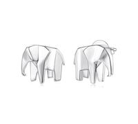 Qings Pendientes de tuerca con diseño geométrico 3D de animales de origami, perro, cachorro, gato, gatito, minimalista, felino, joyería de regalo para mujer, Cobre, Sin piedra preciosa