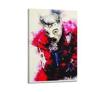 QINGSDEC Póster de metal de Corey Taylor, pintura al óleo, pintura decorativa, póster decorativo para colgar en el hogar, sala de estar, dormitorio, comedor, pared, 40 x 60 cm, estilo marco