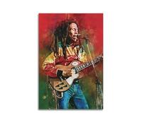 QINGSDEC Pósteres aplicables a Bob Marley lienzo pintura al óleo decorativa pintura arte póster colgante pintura hogar sala de estar dormitorio comedor pared 12 x 18 pulgadas (30 x 45 cm) estilo sin
