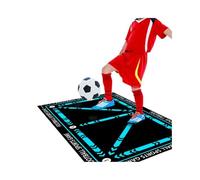 Qingshiwu Alfombra Entrenamiento Futbol,Tapete de Estera de Entrenamiento Pasos Futbol, Esterilla Fitness, Almohadilla Auxiliar de Entrenamiento de Futbol de Control de Drible Resistente al Desgaste