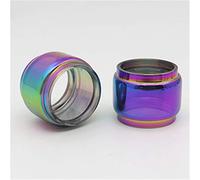 Qingtian-ceg 2 UNIDS Rainbow Bubble Glass Tube Depósito de Vidrio Pyrex Reemplazo para Vape Pen 22 / TFV8 Baby / Tfv12 Baby Prince,Sin Tabaco ni nicotina (Bundle : For Vape Pen 22, Color : Rainbow)
