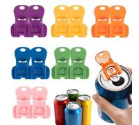 QingWing 12 Piezas Abrelatas de Plástico Portátil, Abrelatas de Bebidas Simples Color Manual Abrebotellas Plástico Abridor Manual Simple Reutilizables, para Refrescos Tapas Refrescos