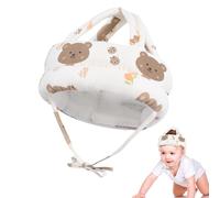 QingWing Casco Protector Bebe, 360 Gradi Casco Antigolpes Bebe, Protector de Cabeza de Bebé Transpirabilidad Ajustables, Adecuado para Bebés Que Están Aprendiendo a Caminar de 6 a 36 Meses, Oso