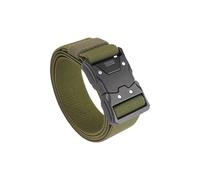 QingWing Cintura Tattica Regolabile, Nylon Cintura Militare con Fibbia in Metallo a Sgancio Rapido, per Uomo e Donna per Equipaggiamento di Polizia per Esercito, Caccia, Attività All'Aperto (Verde)