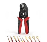 QingWing Crimpadora, 0,25-1,5 mm² Crimpadora Terminales, Gripadoras de Terminales Eléctricos con Función de Trinquete, Crimping Tool para Conectores de JST, DuPont, AMP, Deutsch y Delphi