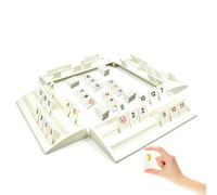 QingWing Rummy Juego de Mesa, Rummy Juegos Viaje Incluye 104 Tarjetas Numéricas 2 Tarjeta Multiusos 4 Portatarjetas 1 Manual Instrucciones, Juego de Mesa de Rompecabezas Clásico