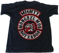 QINGXIANG Mens T-Shirt Mongrel Mob Aotearoa MC Mighty Club Black XXL