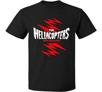 QINGXIANG The Hellacopters Band Logo Music Shirt Black White Tshirt Men's Black L