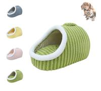 QingxingFa Cama Acogedora para Mascotas, Antideslizante, Lavable, Suave, Cueva, Saco De Dormir, Cama Lavable para Perros, Camas para Mascotas para Perros Pequeños (Verde,Large)
