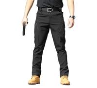 QingxingFa Pantalones Tácticos Impermeables, Pantalones Cargo De Camuflaje para Hombres, Pantalones Tácticos De Senderismo para Hombres (Negro 2,XL)