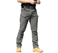 QingxingFa Pantalones Tácticos Impermeables, Pantalones Cargo De Camuflaje para Hombres, Pantalones Tácticos De Senderismo para Hombres (Gris,S)