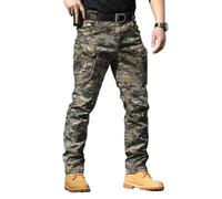 QingxingFa Pantalones Tácticos Impermeables, Pantalones Cargo De Camuflaje para Hombres, Pantalones Tácticos De Senderismo para Hombres (Selva,S)