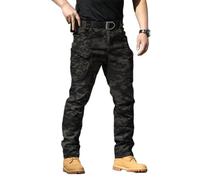 QingxingFa Pantalones Tácticos Impermeables, Pantalones Cargo De Camuflaje para Hombres, Pantalones Tácticos De Senderismo para Hombres (Camuflaje,S)