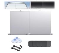 QingxingFa Parasol Retráctil Automático para Coche, Parasol para Parabrisas Delantero De Coche, 2 Piezas + 4 Piezas de Malla