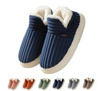 QingxingFa Pluffi Cozy Stylish Slipper, pantuflas cálidas con forro de felpa para mujeres y hombres, Winter Fuzzy Warm Thick-Soled (Blue,4.5-5.5 Women/3.5-4.5 Men)