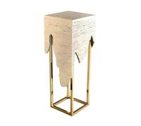QINGYAN Soportes De Pedestal Cuadrados, Pilares De Exhibición De Cubos De Mesa, Soporte De Pedestal Decorativo Apilable For Decoraciones De Fiesta De Boda Hogar(Beige)
