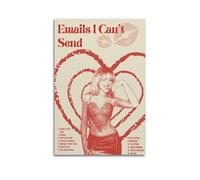 QINGYANG Póster de portada de álbum de Sabrina Carpenter con texto en inglés "Emails I Can't SendAlbum Cover Poster HD Printing Room Estética Art Music Poster Life Picture Bedroom Wall Decor Art20 x