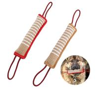 QINGYIWL 2 Piezas Mordedor Perro,Salchicha para Morder de Yute,Juguetes para morder para Perros, Juguete Robusto para Entrenamiento de Perros, Juegos de Tirar con Perros, 30 cm de Longitud