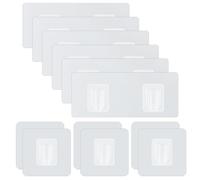 QINGZY 12 Piezas Ganchos Adhesivos para Estantes Rinconera Ducha, Ganchos Adhesivos para Pared Reemplazo, Gancho Estantería Adhesivo Organizador de Ducha, Gancho Individual y Doble