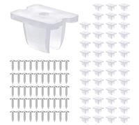 QINGZY 50 Piezas Clips de Fijación para Tiras LED, Clip de Montaje Tira LED con Tornillos, Soportes para Tiras de Luces led para Tira led de Silicona de 5mm a 6mm