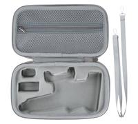 QINGZY Funda Rígida Impermeable para dji Osmo Mobile 7/7P/SE, Estuche Protector Antigolpes con Correa Ajustable, Bolsa de Protección para Almacenamiento, Gimbal Caseen de Viaje de PU+EVA+Licra (Gris)