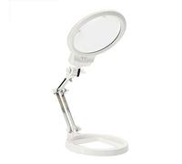 Qinhaixi Lámpara de Lupa LED lámpara de Lupa lámpara Plegable a Escala de Metal de Escritorio de Lupa para Leer artesanías de Mantenimiento Hobbies Suministros auxiliares