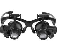 Qinhaixi Magnificador de Lupa Herramientas de reparación de Gafas reparación de Relojes de fabricación de Herramientas de magnifierstipo con luz LED para el 15/10/20/25 Tiempos de Ayuda electrónica