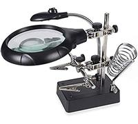 Qinhaixi Magnificadores Desktop lupera Lente de Lente diámetro de Lente de Lente 85 mm Negro Duradero para Mantenimiento electrónico de precisión Arte de microcadroz