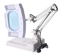 Qinhaixi Magnífico 28 LED Ledge LETHERNE Gauchication con soporte 5X 10x LED Hands Free Gagnifing-Guer lámpara para lectura lámpara de escritorio de lectura