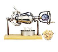 Qinhaixi Máquina de Palomitas de maíz de Mano Pequeño 304 Amplificador de Grano de Acero Inoxidable Nostalgia Mini Palomitas de maíz Pops Maker de Palomitas de maíz de Alta presión con Mango