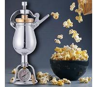 Qinhaixi Popper de Palomitas de maíz de Acero Inoxidable, máquina de Palomitas de maíz con operación Manual VintagePopCorn creó Regalos para la Fiesta en casa de Halloween de Navidad, 230 ml (100 ml)