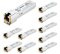 QINIYEK 1.25G SFP-T, 10/100/1000BASE-T RJ45 Cobre SFP para Cisco GLC-T/SFP-GE-T/GLC-TA, Mikrotik SRJ01, Netgear, Supermicro, hasta 100 m (Paquete de 10)