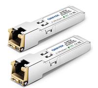 QINIYEK 1.25G SFP-T, 1000BASE-T RJ45 SFP de Cobre para Cisco GLC-T/SFP-GE-T, Ubiquiti UF-RJ45-1G, Netgear, Supermicro, hasta 100 m (Paquete de 2)