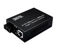 QINIYEK Gigabit Fiber Ethernet Media Converter, 10/100/1000Base-Tx a 1000Base-TX, Fibra SC Dual monomodo, hasta 20 KM
