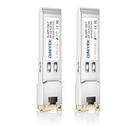 QINIYEK Paquete de 2 módulos SFP+ a RJ45 10G | Transceptor 10Gbase-T compatible con Cisco, Ubiquiti, TP-Link, Meraki, Netgear e interruptores abiertos | CAT6a/7, transmisión de 30 m