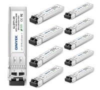 QINIYEK Transceptor 10GBase-SR SFP+,módulo LC SFP+ multimodo 10G,MMF de 850 NM,hasta 300 m,Compatible con Cisco SFP-10G-SR,Ubiquiti UF-MM-10G,Fortinet,Mikrotik,Netgear,Supermicro (Paquete de 10)