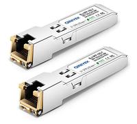 QINIYEK Transceptor 10GBase-T SFP+,transceptor de Cobre 10G SFP+ RJ45,Compatible con Cisco SFP-10G-TS,Ubiquiti UniFi UF-RJ45-10G,Netgear AXM765,Mikrotik,Fortinet,Supermicro,hasta 30 m (Paquete de 2)