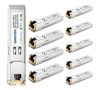 QINIYEK Transceptor 10GBase-T SFP+,transceptor de Cobre 10G SFP+ RJ45,Compatible con Cisco SFP-10G-TS,Ubiquiti UniFi UF-RJ45-10G,Netgear AXM765,Mikrotik,Fortinet,Supermicro,hasta 30 m (Paquete de 10)