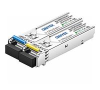 QINIYEK Un par de módulos BIDI SFP de 1,25 G, transceptor WDM 1000Base-BIDI, Tx1310/Rx1550nm para Cisco GLC-Bx-U, Cisco GLC-Bx-D, Ubiquiti, Mikrotik, D-Link, Supermicro, Netgear y más. (SMF ,3km,DDM)