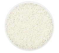 QINJIEJIE 2500 perlas blancas pequeñas de 4 mm para enhebrar, cuentas sueltas redondas blancas para hacer joyas, pulseras, collares, decoración y relleno de jarrones