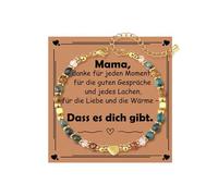 QINJIEJIE Pulsera de piedra natural, regalos para mujeres, regalo de cumpleaños para el día de la madre, regalo espiritual para novia, mamá, colega, hermana, Mittelgroße, Cristal, Cristal