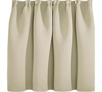 QINLIQIN Cortinas Cortas para Ventanas 169 x 235 cm Suave y Espeso Cortinas Opacas Cortas Separador de Ambientes para Decoración del Hoga, Beige Claro
