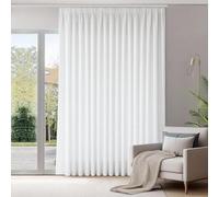 QINLIQIN Cortinas Habitacion Matrimonio 154 x 150 cm Color Sólido Cortinas Salon Corta Modernas Decorativas para Dormitorio Infantil Estudio, Blanco