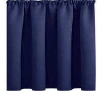 QINLIQIN Cortinas Salon Opacas 170 x 135 cm Suave y Espeso Cortinas Cortas para Ventanas Modernas Decorativas para Dormitorio Infantil Estudio, Azul Oscuro