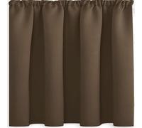 QINLIQIN Cortinas Salon Opacas 225 x 185 cm Suave y Espeso Cortinas Cortas para Ventanas Modernas Decorativas para Dormitorio Infantil Estudio, Marrón