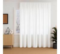 QINLIQIN Cortinas Termicas Aislantes Frio y Calor 154 x 150 cm Color Sólido Cortinas Cortas para Ventanas Separador de Ambientes para Decoración del Hoga, Blanco