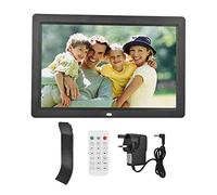 Qinlorgo 12 pulgadas 1280 * 800HD marco de fotos digital reloj despertador reproductor de película álbum control remoto (enchufe británico)