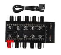 Qinlorgo Placa Base PWM Fan Hub Fan Hub, Ventilador de Refrigeración de PCB, Chasis de Computadora para Computadora PC