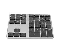 Qinlorgo Teclado Numérico Inalámbrico, Modo de Suspensión Teclado Inalámbrico Ultrafino de 35 Teclas Diseño Ergonómico para Computadora Portátil (Gris)